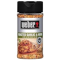 Weber Roasted Garlic & Herb Seasoning, 5.5 Ounce Shaker (Pack of 6)