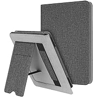 Water-Safe Case Fits Kindle Paperwhite 1 2 3, Lightweight PU Leather Smart Cover Shell with Stand and Strap for Amazon Kindle Paperwhite Prior to 2018 E-Reader, Gray