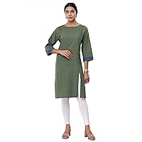 Vihaan Impex Kantha Printed Indian Kurti for Women Tunic Dress for Work