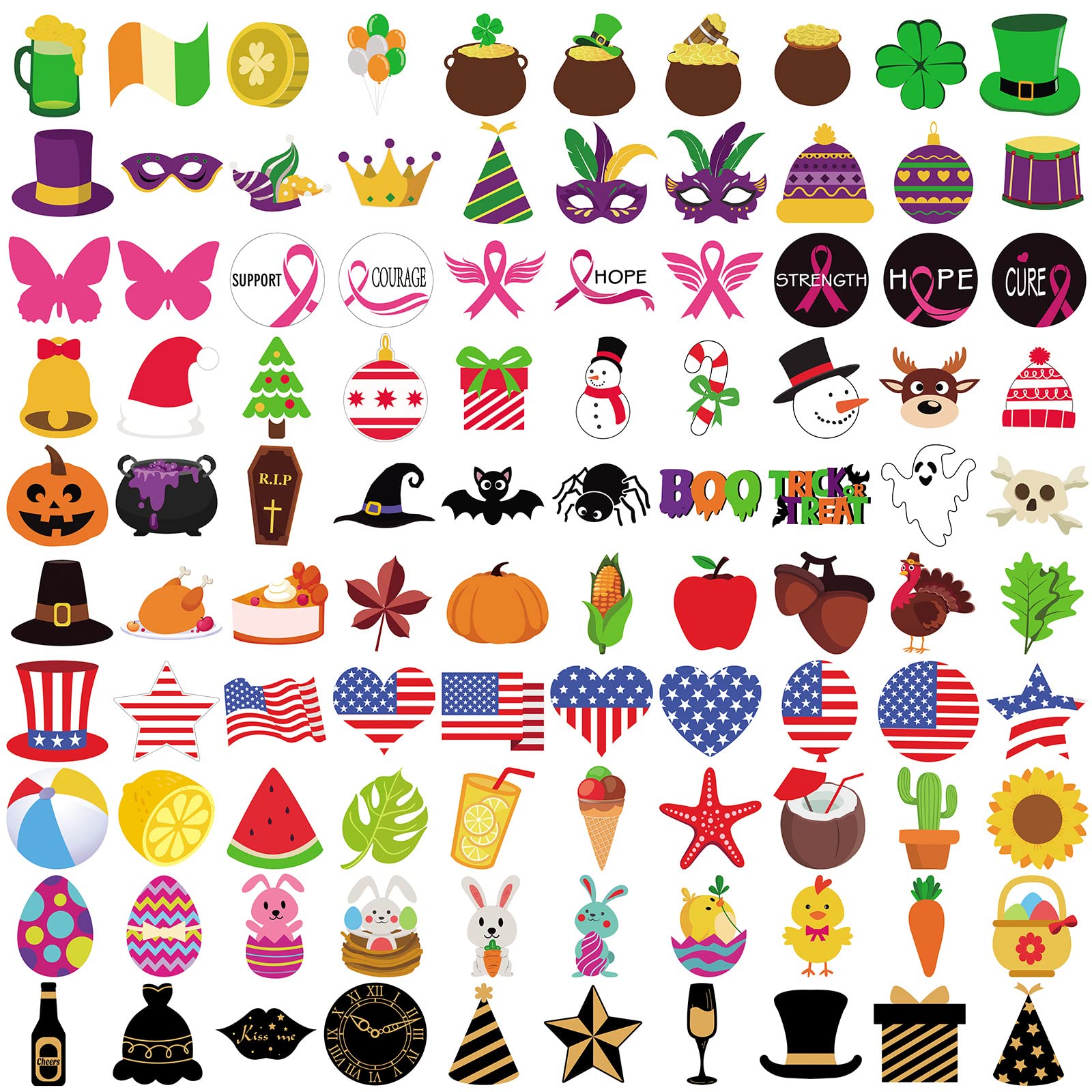 Mua 100 Pcs Seasonal Icons for Felt Letter Board Holiday Message ...