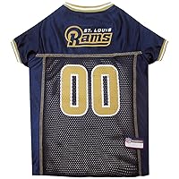 NFL Los Angeles Rams Dog Jersey, Size: X-Small. Best Football Jersey Costume for Dogs & Cats. Licensed Jersey Shirt