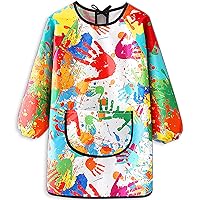 Kids Art Smock,Painting Apron for Toddler,Children Artist Smock with Pocket and Long Sleeves,Long Section,Waterproof