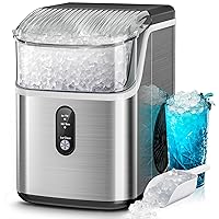 Nugget Ice Makers Countertop,Pebble Ice Maker Machine with Chewable Ice, 35lbs/Day,One-Click Operation,Self-Cleaning Countertop ice Machine,Pellet Ice Maker Countertop for Home/Kitchen/Office