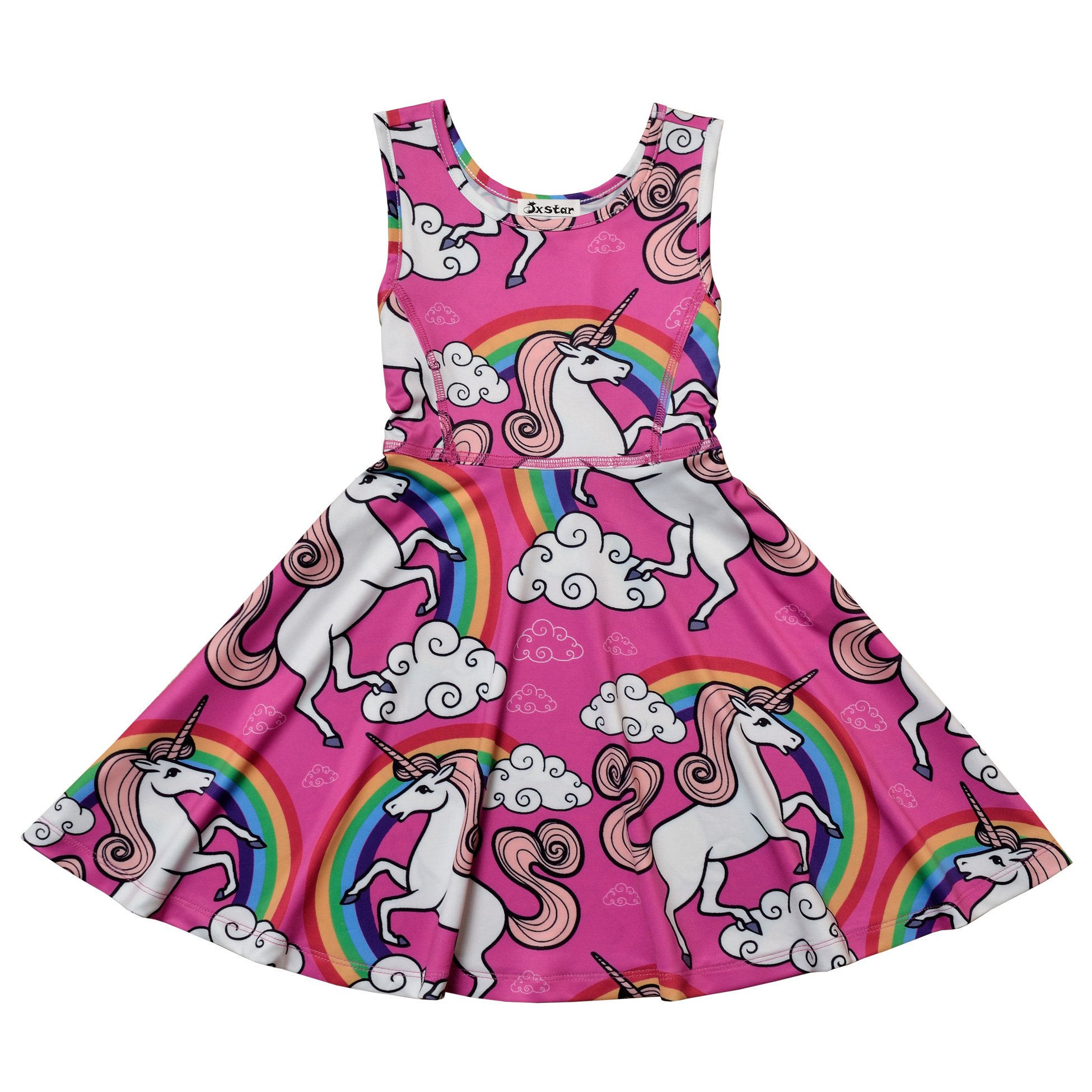 Jxstar Sleeveless Dresses for Girls Summer Swing Casual Clothes for Little Kids