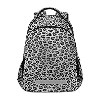 ALAZA Snow Leopard Print Cheetah Animal Gray Backpack Purse for Women Men Personalized Laptop Notebook Tablet School Bag Stylish Casual Daypack, 13 14 15.6 inch