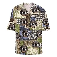 Funny Hawaiian Shirts for Men Custom Shirt with Faces Personalized Husband Photo Men's Hawaiian Beach Flower Shirt