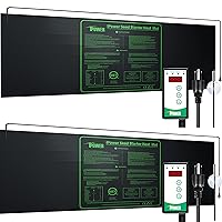 2-Pack 40-108 Degrees Fahrenheit Digital Heat Mat Thermostat Controller and 48