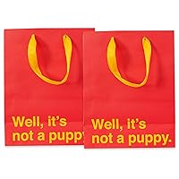 Prank-O Novelty Gift Bags for Mother's Day, 2-Pack, Well, It's Not a Puppy, Add Humor to Mother's Day or Birthdays, Clever and Funny Birthday Gift Wrap or Gift Bag For Any Occassion, Empty Bag