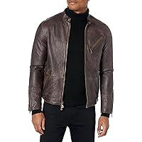 John Varvatos Men's Conner Leather Racer Jacket