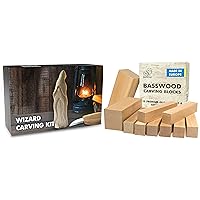 BeaverCraft Beginners Wood Carving Whittling Kit DIY03 Basswood Carving Blocks Set BW10 Hobby DIY Wood Craft Kit for Adults and Teens