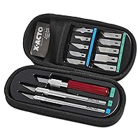 ELMERS X-Acto Knife Set, 3 Knives, 10 Blades, Carrying Case (X5082)