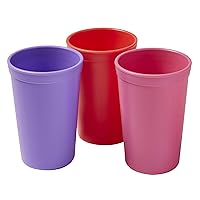 ELR-18102-BE My First Meal Pal Drinking Cup – BPA-Free, Dishwasher Safe, Stackable Tumblers, Kids Cup Set for Baby, Toddler and Children - 3-Pack, Berry