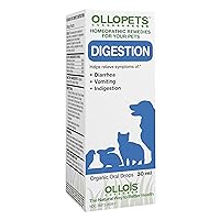 OLLOPETS Digestion, Organic Homeopathic Remedy for All Pets, 1 Fl Ounce