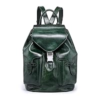 Genuine Leather Rock Valley Backpack (Green)
