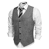 COOFANDY Men's Casual Business Vests Lightweight Waistcoat Slim Fit Suit Vest