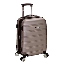Rockland Melbourne Hardside Expandable Spinner Wheel Luggage, Silver, Carry-On 20-Inch