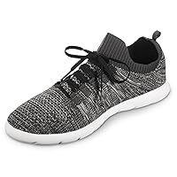 isotoner Zenz Mens Lace Up Slippers, Lightweight Unlined Sport Knit Slip-Ons