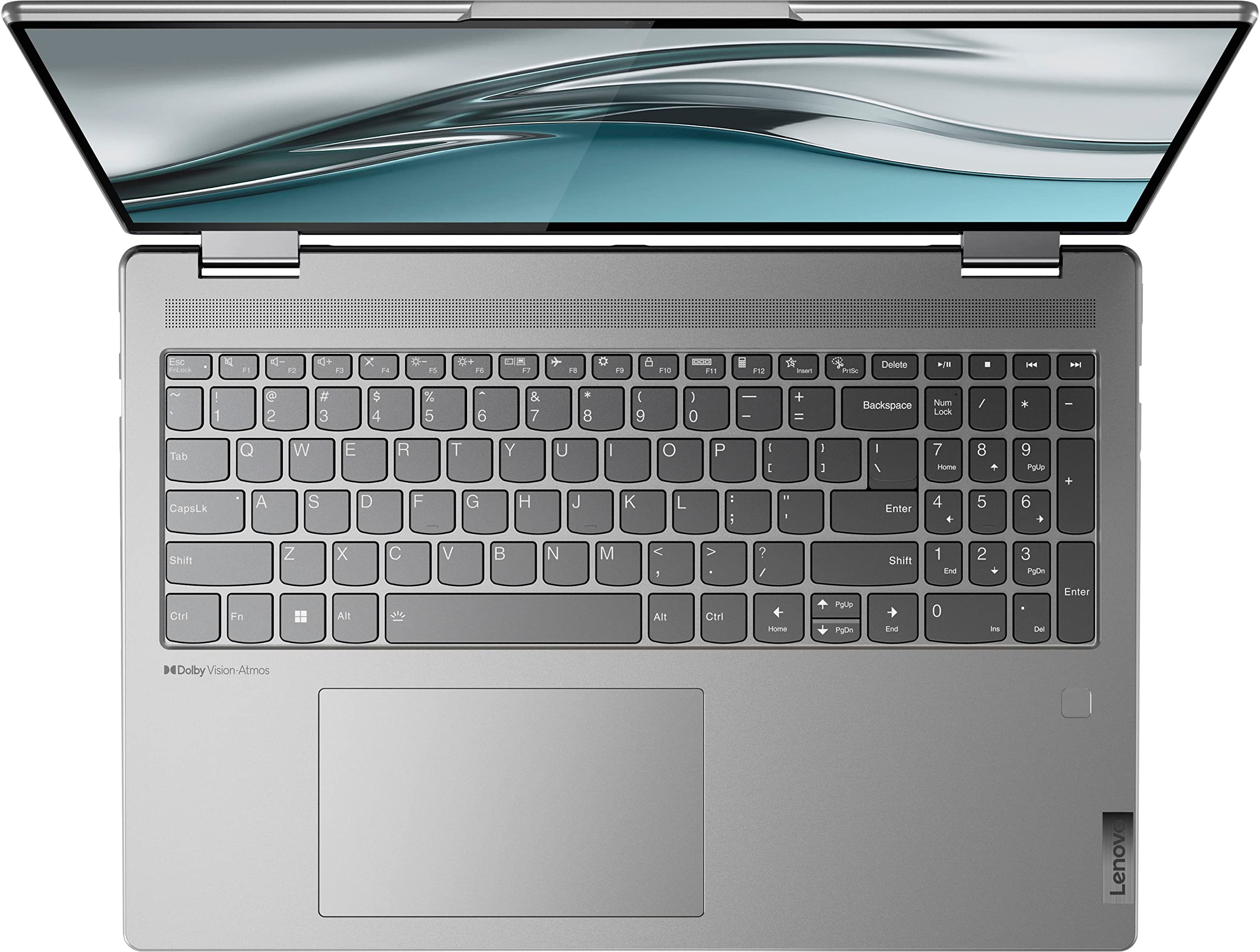 Lenovo ENOVO Yoga 7i 2-in-1 Laptop 16'' 2.5K Touchscreen12th Core i7-1260P Iris Xe Graphics 16GB RAM 1TB SSD WI-FI 6E Thunderbolt 4 Backlit KB w/ FP Windows 11 RATZK 32GB USB, Arctic Grey, (82QG)