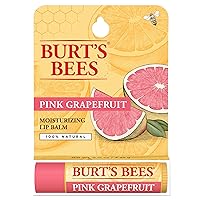 Burt's Bees 100% Natural Moisturizing Lip Balm, Pink Grapefruit with Beeswax & Fruit Extracts, 1 Tube