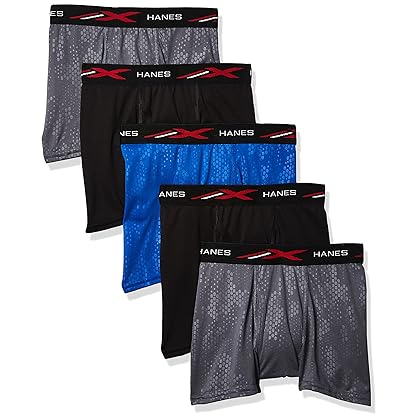 Hanes Boys X-Temp Performance Cool Boxer Brief 5-Pack