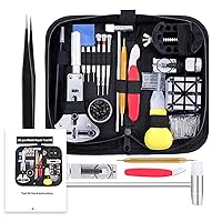 Watch Repair Kit,151 pcs Watch Tool Kit,Watch Band Tool Kit,Watch Battery Replacement Tool Kit, Watch Back Remover Tool, Spring Bar Tool with black Carrying Case And Instruction for use