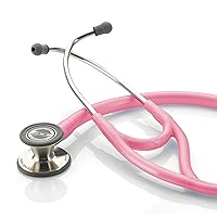 ADC Adscope 601 Convertible Cardiology Stethoscope with Tunable AFD Technology, For Adult and Pediatric Patients, Lifetime Warranty, Breast Cancer Awareness Metallic Pink