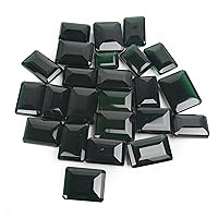 GEMHUB Brazilian Deep Green Amethyst 200 Ct. set of 4 Pcs Emerald Cut Loose Gemstone Beads