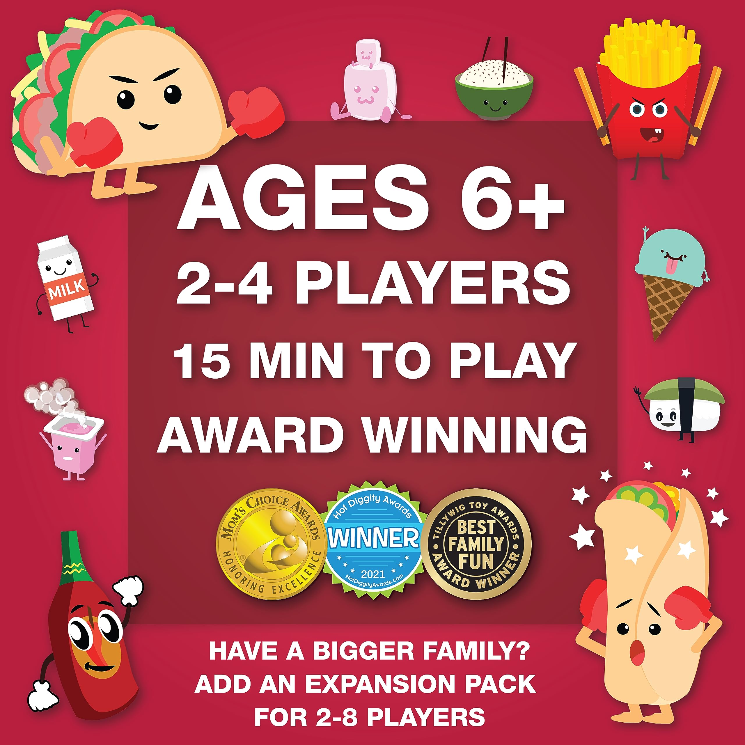 Taco vs Burrito Card Game - Wildly Popular Surprisingly Strategic Family Game Night - Created by a 7 Year Old - Perfect for Boys, Girls, Kids, Families and Adults Who Love Family Games and Board Games