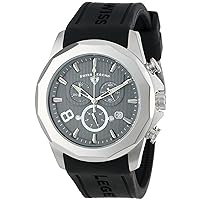 Men's 10042-014 Monte Carlo Chronograph Grey Textured Dial Black Silicone Watch