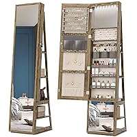 16 LEDs Jewelry Cabinet Armoire, 63