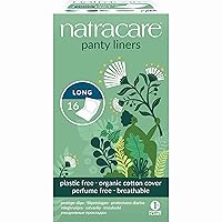 Natracare Natural Organic Panty Liners, Long, Made with Certified Organic Cotton, Ecologically Certified Cellulose Pulp and Plant Starch (1 Pack, 16 Liners Total)