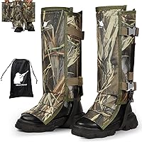 Snake Gaiters Leg Guards for Snake Bite Protection, Waterproof Snake Chaps with Stainless Steel Buckles, 1000D Snake Guards for Lower Legs, Shoe Gaiters Fit for Men & Women