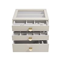 Stackers Oatmeal Classic Jewellery Box - Set of 3 (with drawers)