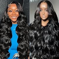 13x4 Lace Front Wigs Human Hair Pre Plucked 180% Density Body Wave Human Hair Lace Front Wigs Brazilian Glueless Wigs Human Hair Pre Plucked Natural Color 24inch