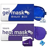 Hot & Cold Eye Mask Duo. Ideal for Puffy Eyes, Migraines, Dark Circles, Dry Eyes.