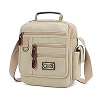 Mens bag Canvas Shoulder Bag Small Messenger Crossbody Bag Work Bag Vintage Multi-function