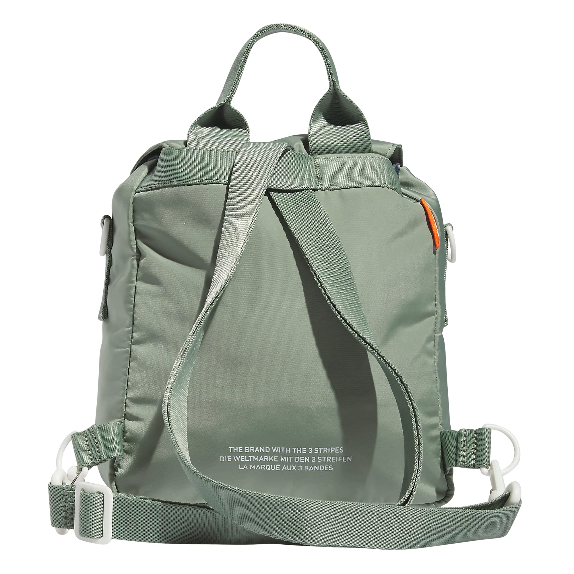 adidas Originals Micro 3.0 Mini Backpack, Silver Green/Semi Impact Orange, One Size