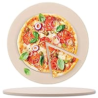 Nuwave Heavy-Duty Cordierite Baking & Pizza Stone, Heat Resistant up to 1472°F, Fits Most Frozen Pizzas, Great for Indoor Electric Ovens, Outdoor Gas, BBQ Grilling, Wood Fire Grills, & Nuwave Bravo XL