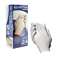 CARA Moisturizing Eczema Cotton Gloves, Extra Large, 24 Pairs