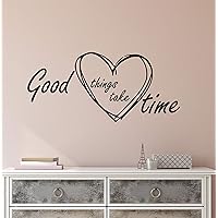 Vinyl Wall Decal Stickers Motivation Quote Words Good Things Take Time Inspiring Letters 3176ig (22.5 in x 10.5 in)