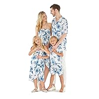 Matchable Family Hawaiian Luau Men Women Girl Boy Clothes in Day Dream Bloom