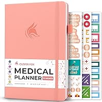 Clever Fox Compact A5 Medical Planner 12-Month – Medical Notebook, Health Diary, Wellness Journal & Logbook to Track Health – Self-Care Medical Journal – 12 Months, Undated (Light Pink)