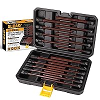 Extra-Long Allen Hex Bit Socket Set: 20-Piece 3/8 Inch Drive, S2 Steel, Standard SAE & Metric (1/8-Inch - 7/16-Inch, 3-12mm) for Impact Drills and Ratchet Wrenches