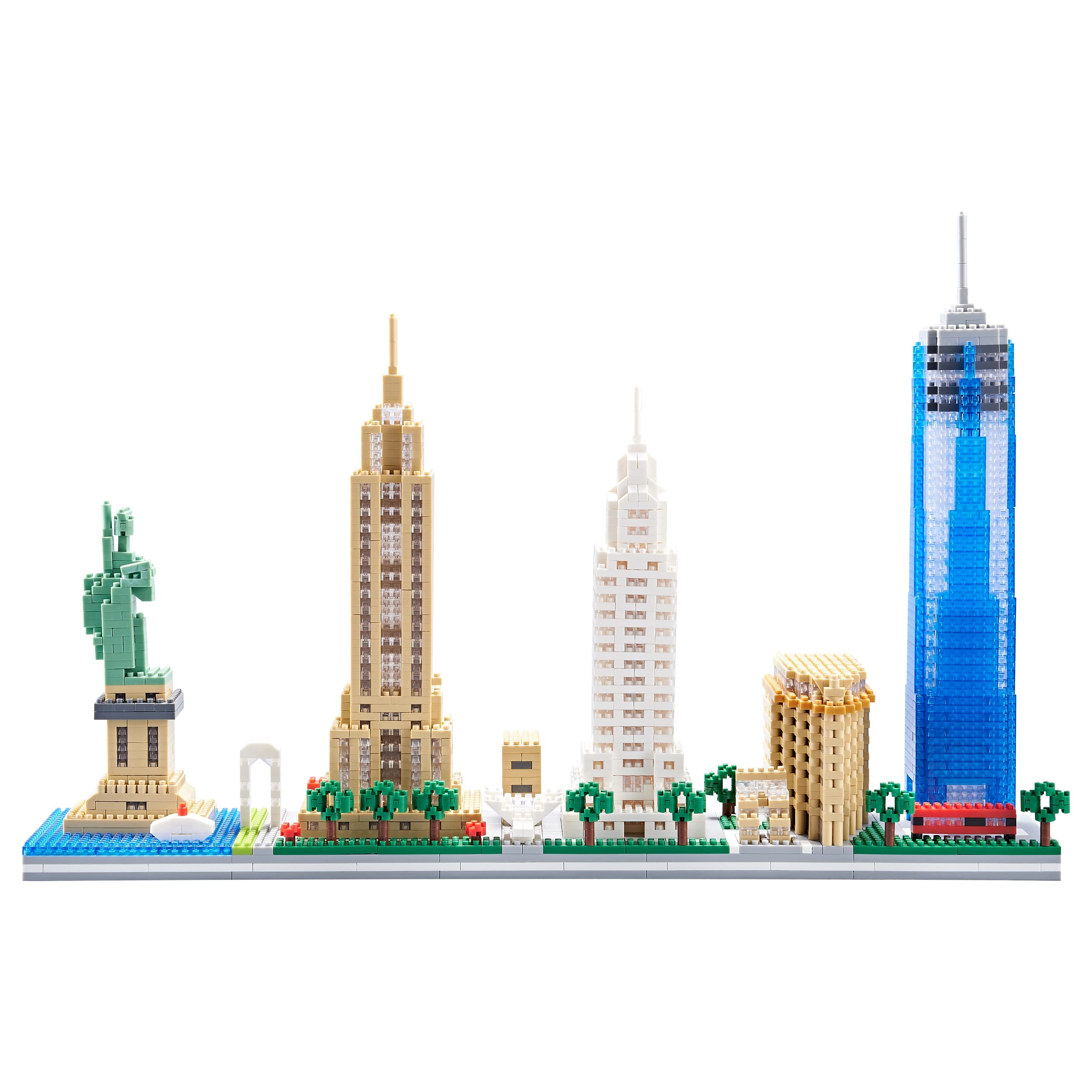 XIAODAN Architecture New York Skyline - Juego de construcción de microbloques de 3452 piezas de ladrillos, colección de rompecabezas 3D Como Regalo...
