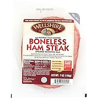 Wellshire Farms, Pork Ham Steak Boneless, 7 Ounce