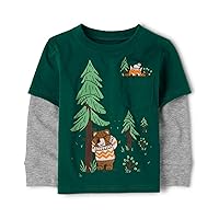 The Children's Place Toddler Boys Long Sleeve Fashion Shirts