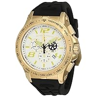 Men's 10040-YG-02S Sprint Racer Chronograph White Dial Watch