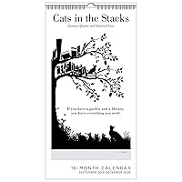 Cats in the Stacks 16-Month 2019-2020 Wall Calendar: Literary Quotes and Lettered Cats