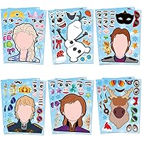 36Pcs Make Your Own Frozen Toys Stickers Sheet,Frozen Birthday Party Favors for Frozen Birthday Party Supplies