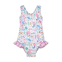 Girls UPF 50+ Delaney Hip Ruffle Swimsuit